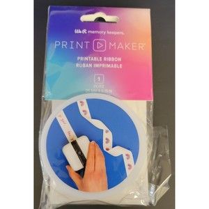 We R Memory Keepers PrintMaker White Cotton Ribbon-25mm X 10yd -60000098